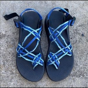 Blue Chacos size 9